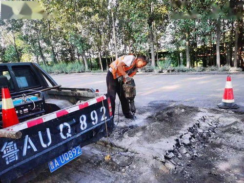 路面挖補(bǔ)維修工程完工 章丘區(qū)潘王路 龍山何家至g308段 順利通車